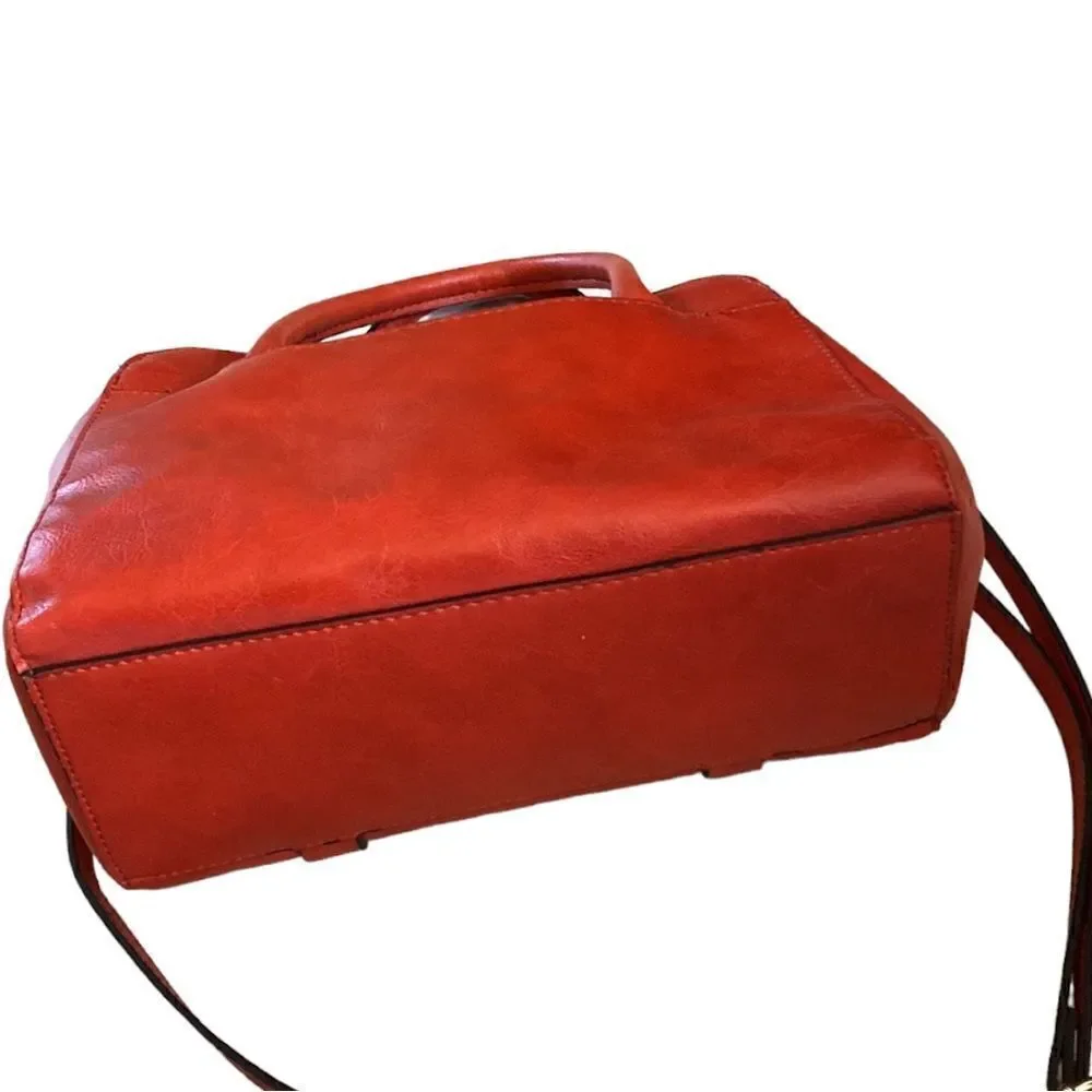 London Fog Vegan Leather Shoulder Satchel Bag